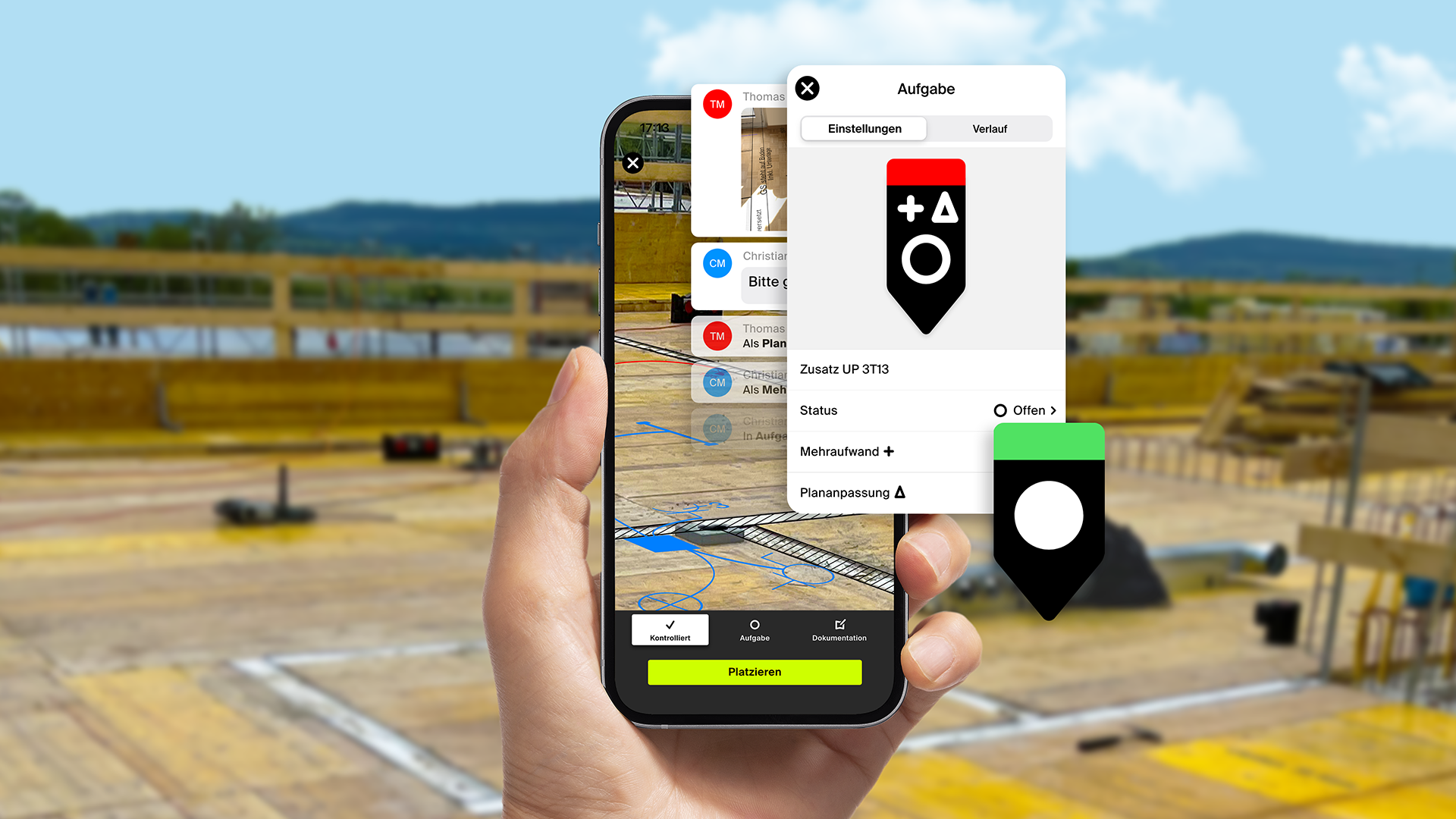 Aufgaben auf der Baustelle via App dokumentieren