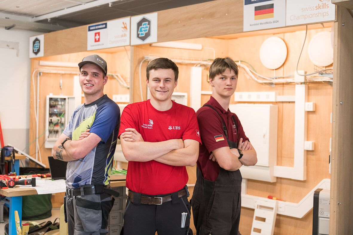 Die drei Kandidaten – Stefan Rainer aus Südtirol (Italien), Yanick Schwegler aus der Schweiz und Moritz Gersch aus Deutschland