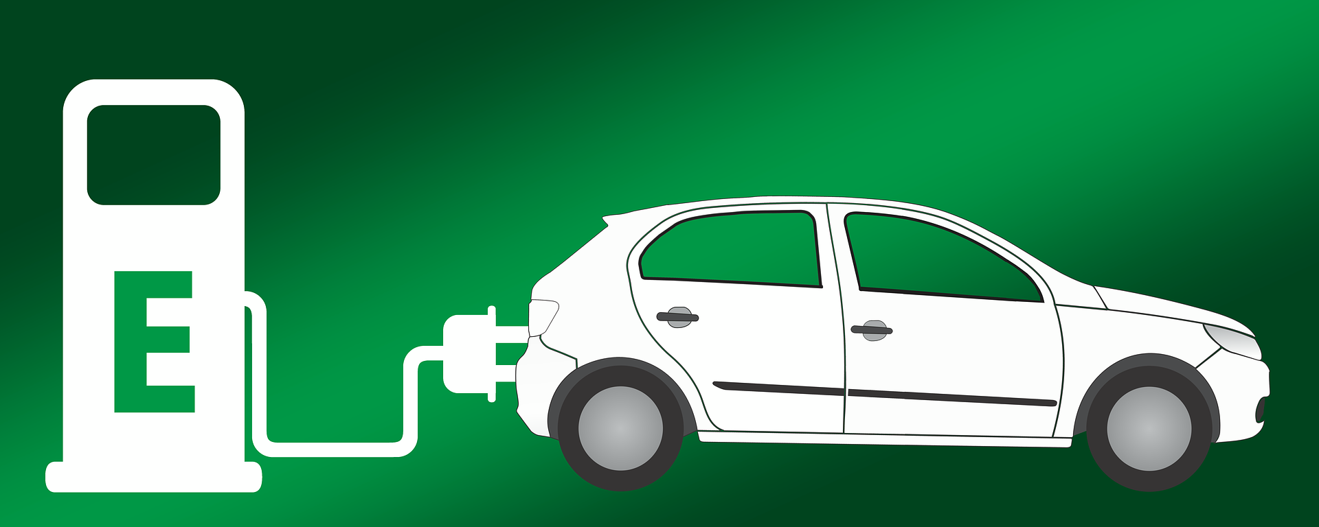 Grafik: Elektroauto an Ladestation, Bild Pixabay