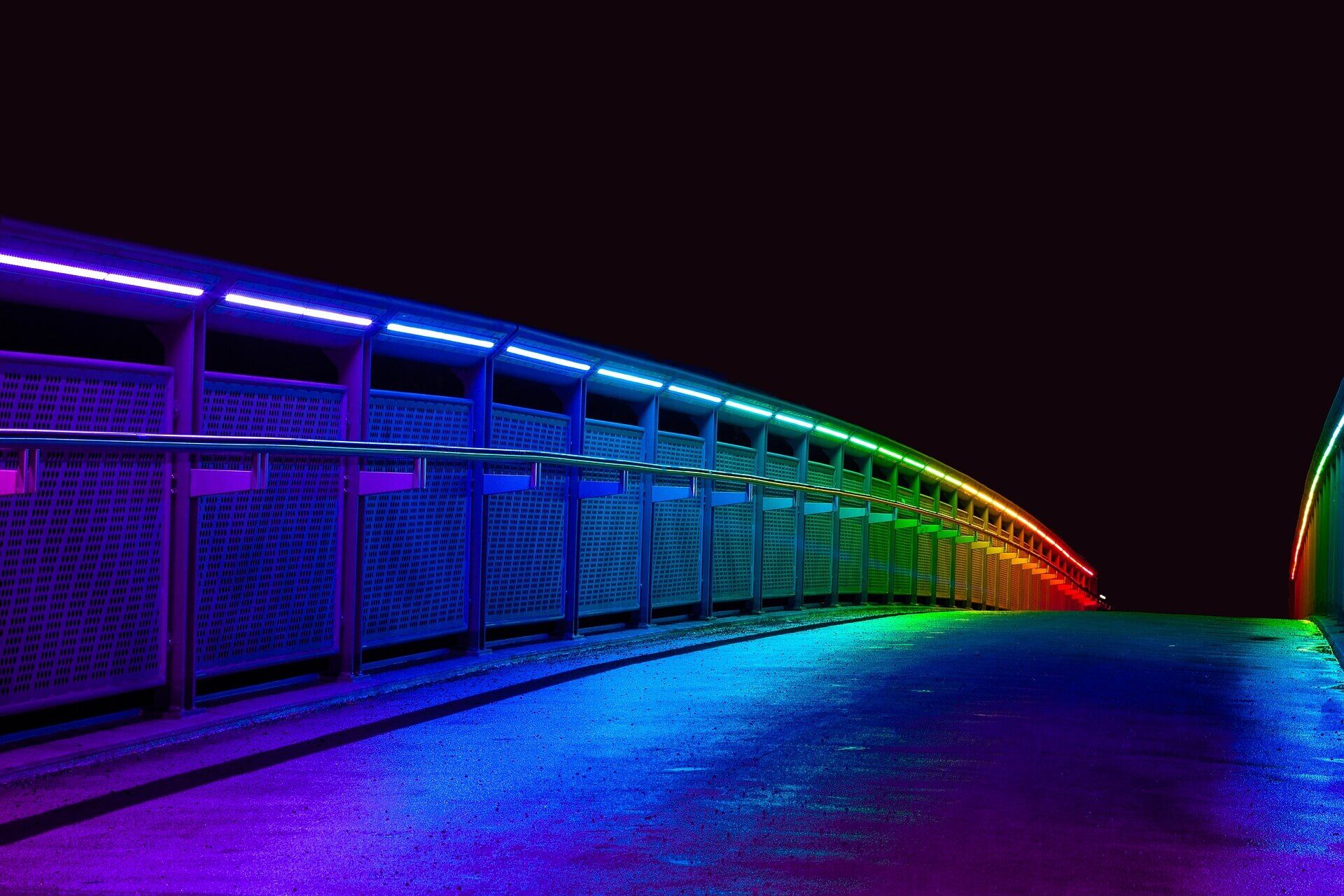 Beleuchtete Brücke - Studie Absenkpfad