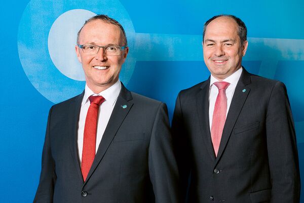 Michael Tschirky (Präsident EIT.swiss) und Simon Hämmerli (Direktionsmitglied EIT.swiss)