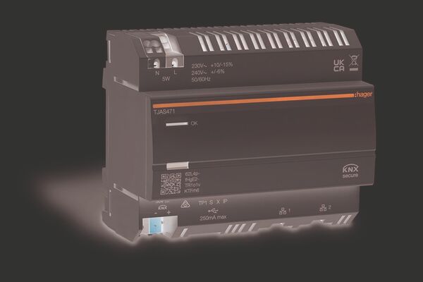 Hager präsentiert an der Electro-Tec die neueste Generation der domovea Gebäudesteuerung.