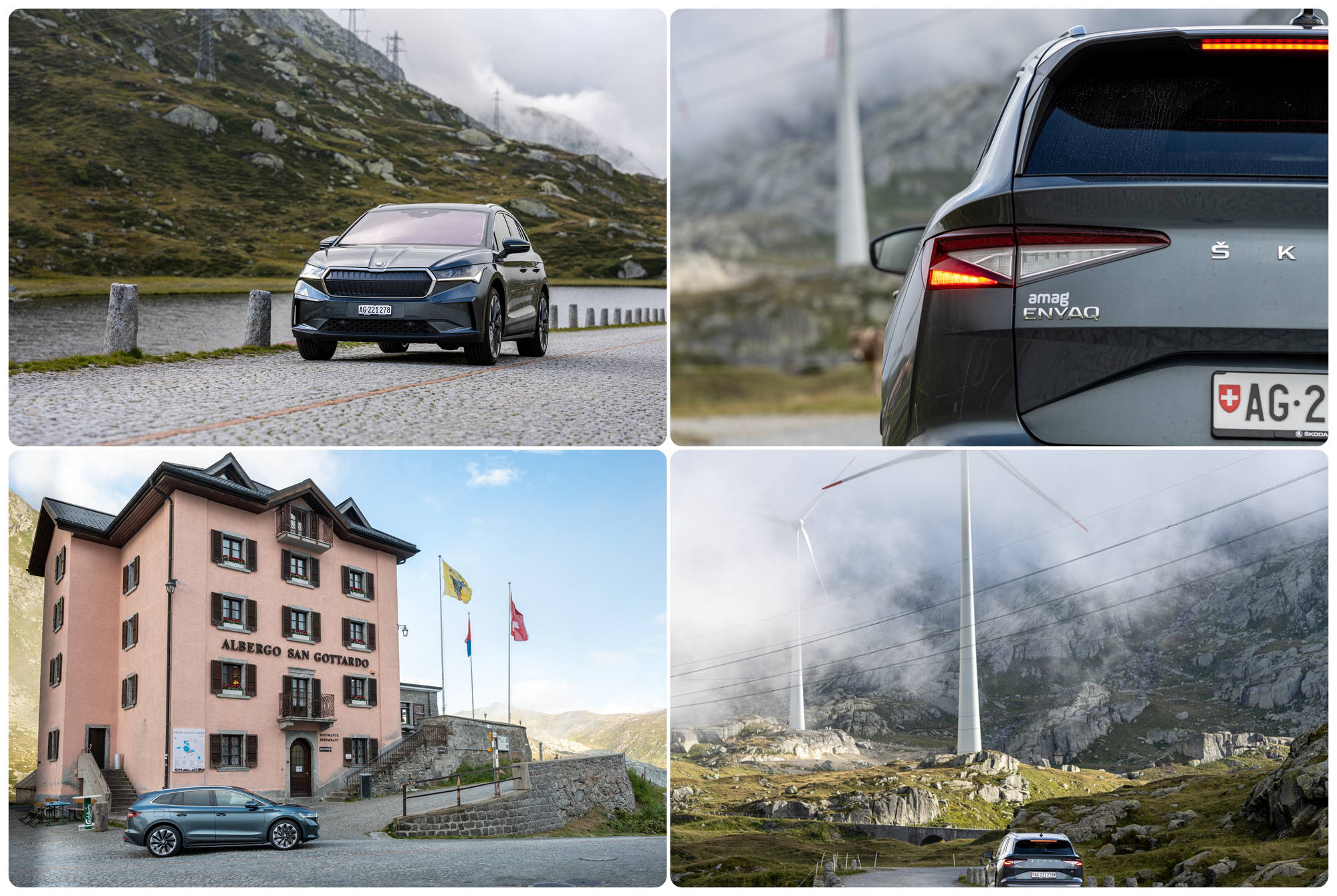 Skoda Enyaq auf dem Gotthard