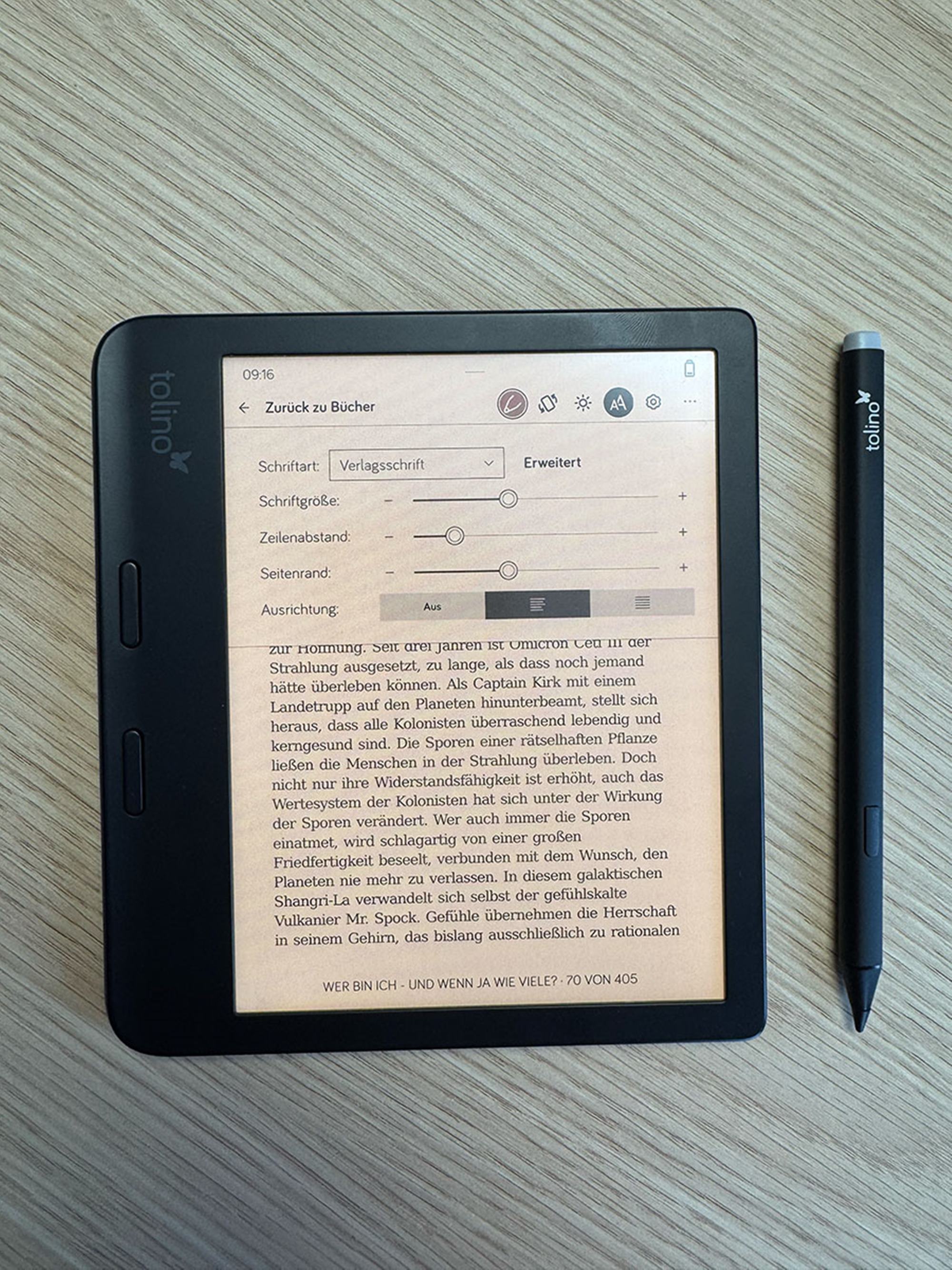 Der eReader kann individuell auf die persönlichen Präferenzen eingestellt werden. Der eReader kann individuell auf die persönlichen Präferenzen eingestellt werden.