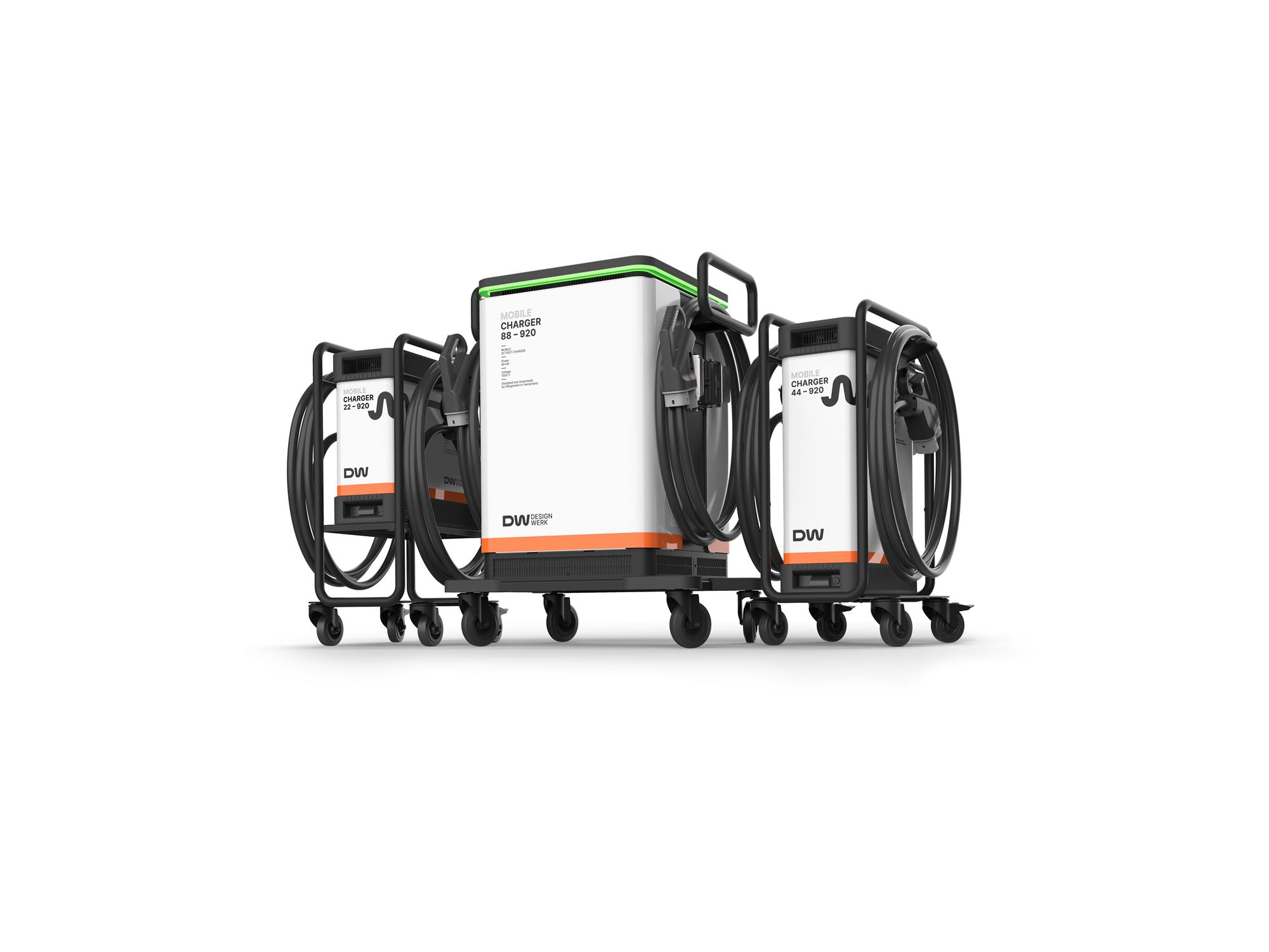 Ladeleistung á la carte: Von 22 bis zu 88 Kilowatt. Je nach Einsatzzweck die richtige Auswahl. (Bild: Designwerk Technologies AG) Ladeleistung á la carte: Von 22 bis zu 88 Kilowatt. Je nach Einsatzzweck die richtige Auswahl. (Bild: Designwerk Technologies AG)