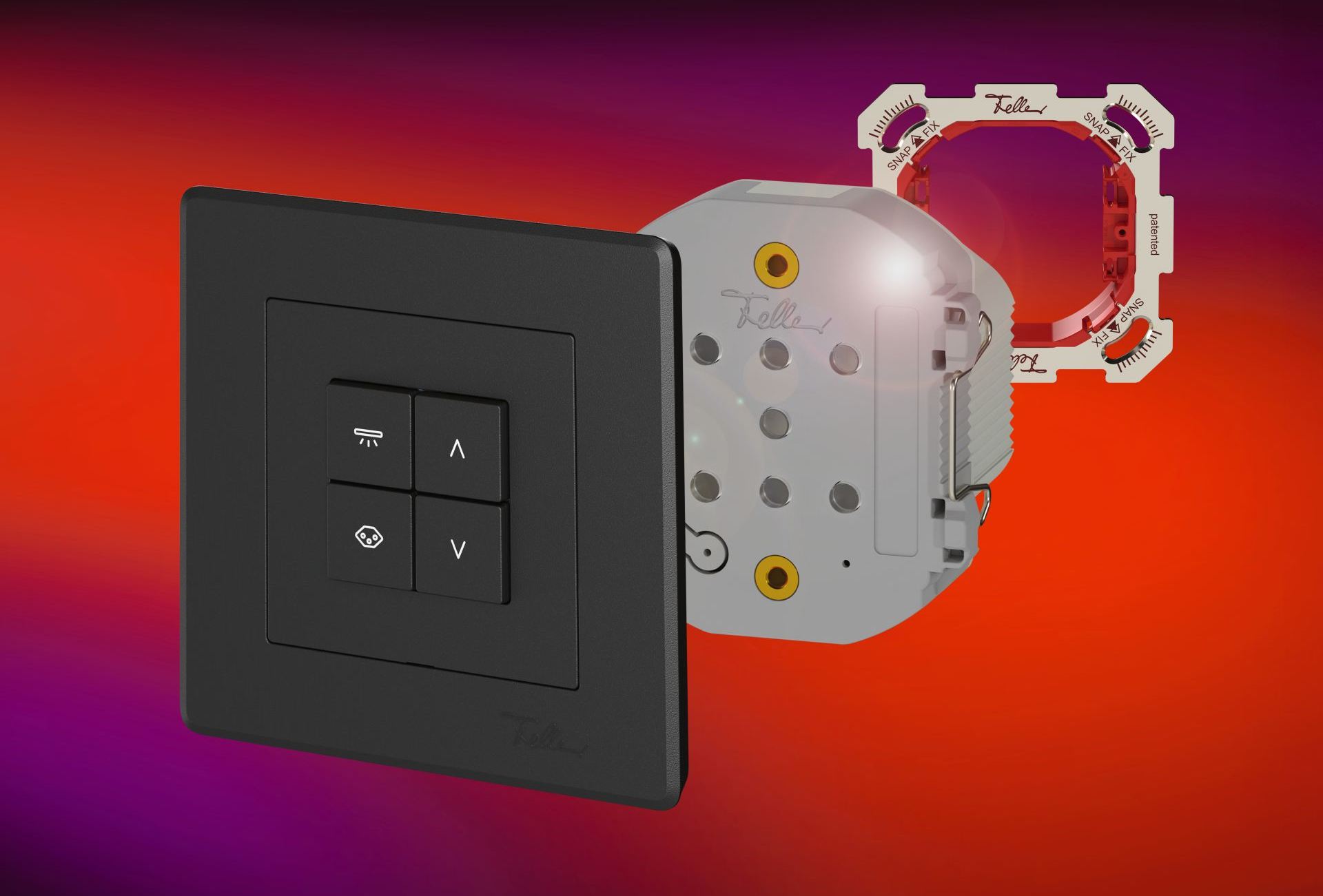 Der KNX-Funktionseinsatz 1–4fach RGB Pro misst CO₂, Feuchtigkeit und Temperatur direkt an der Bedienstelle.